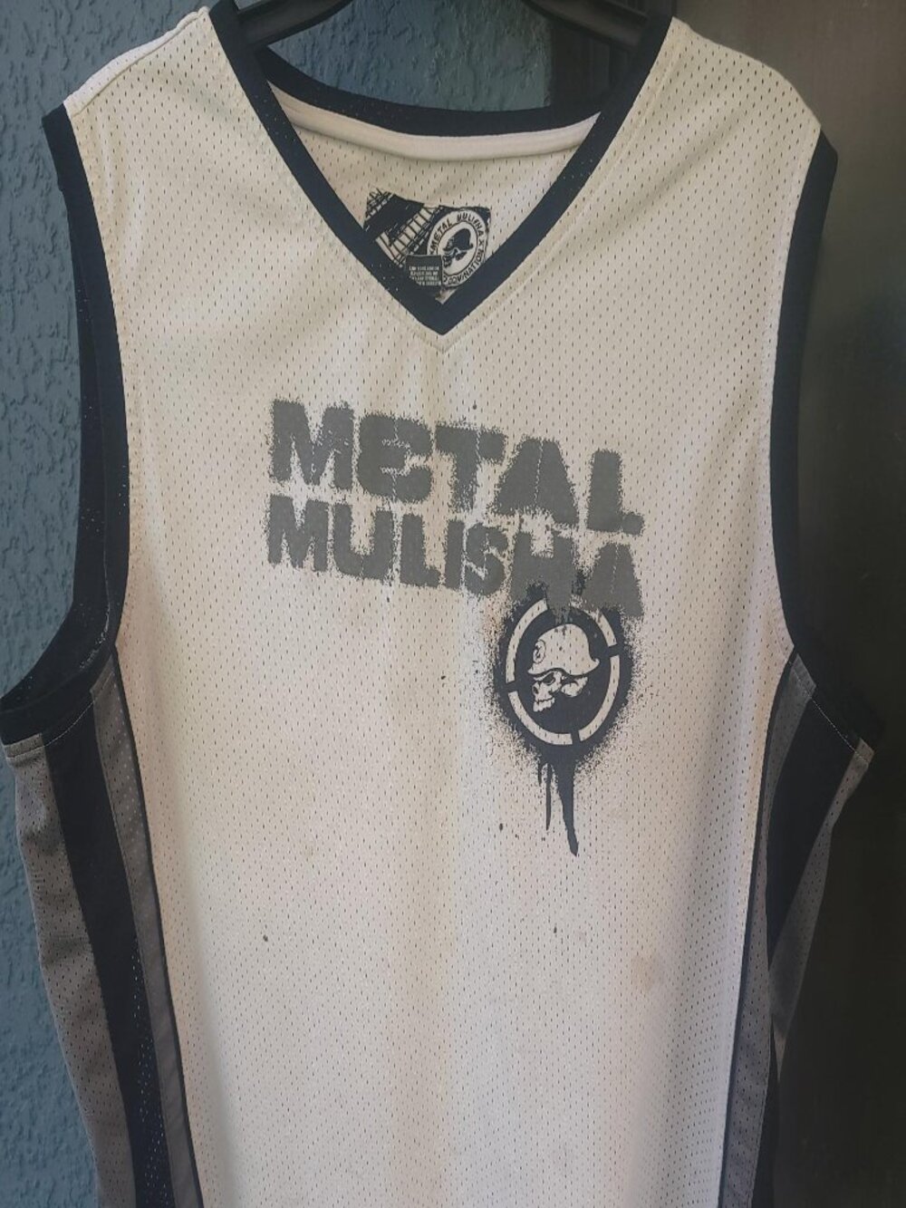 Metal Mulisha Men's XXL Mesh Sleeveless Motocross Jersey Tank White Gray